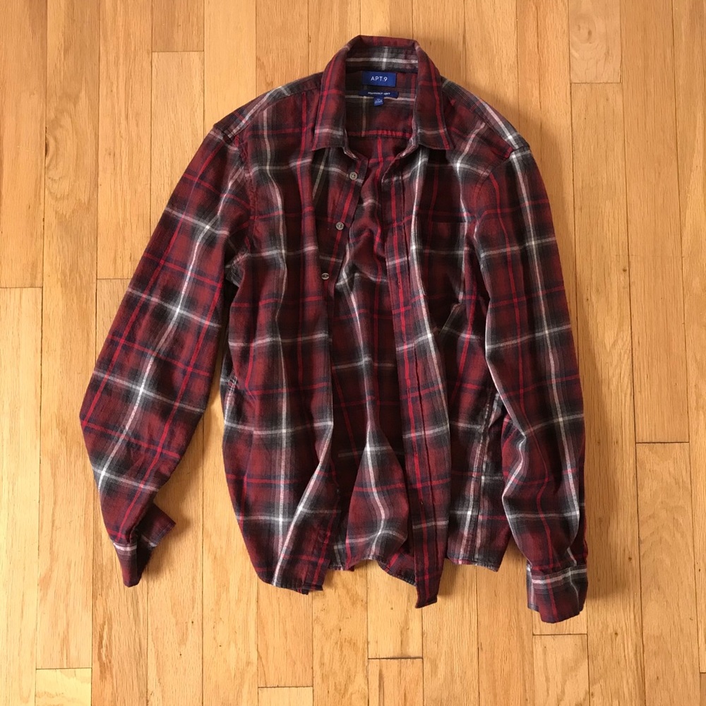 Grunge flannel button up NWOT